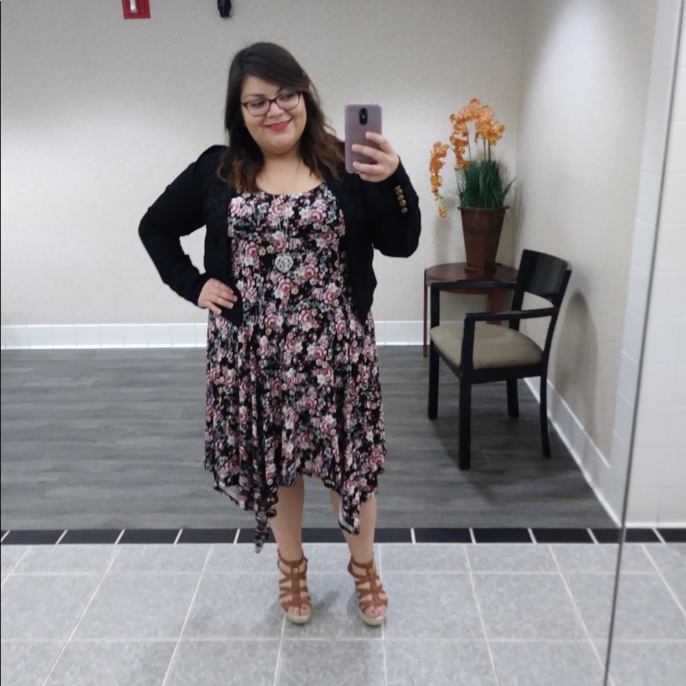 Torrid Dress Handkerchief Hem plus sz 1x